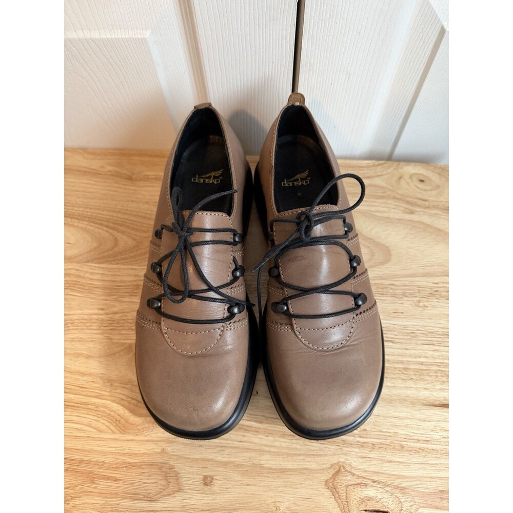 Dansko Brown & Black Janika Chunky Oxford Platform Mary Jane Comfort Clog 8 - Picture 2 of 12